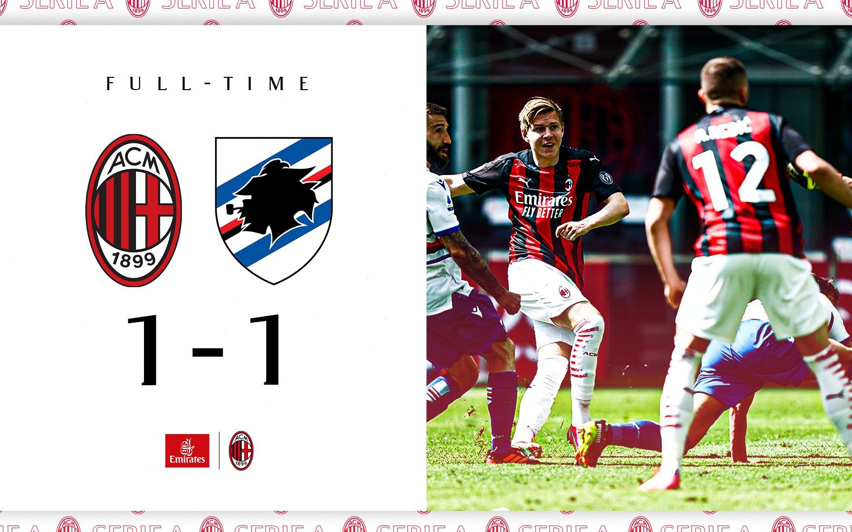 AC米兰踢平桑普多利亚，遭遇小插曲